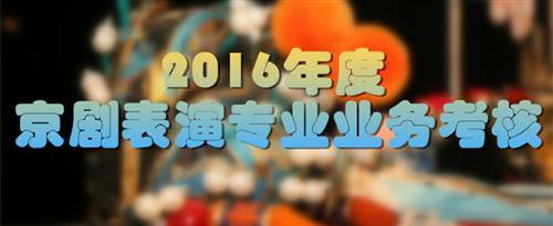 操逼视频处女操哭国家京剧院2016年度京剧表演专业业务考...